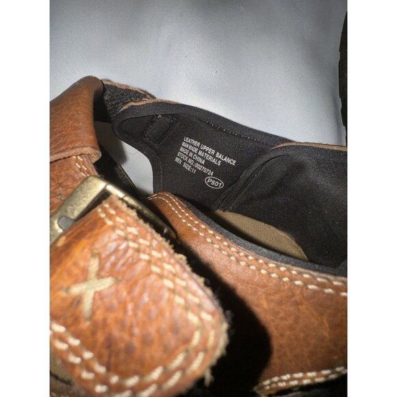 Vintage Journeys Sandals Brown Leather Fisherman chunky 90's Y2K P501 sz 11 - Picture 6 of 9